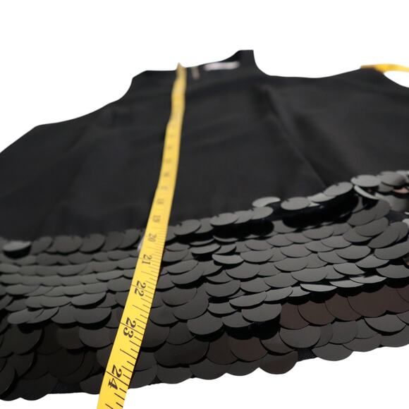 Crosby By Mollie Burch Womens Sequin Trim Tank Blouse Size Small Black Party Zip - Picture 11 of 11